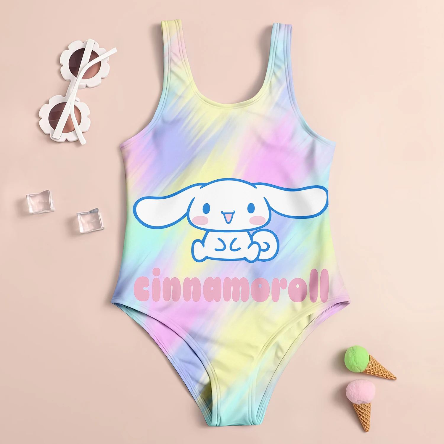 Baby Swimsuit Girls Sanrio Cinnamon Dog Children's Swimwear 2024 Sell Like Hot Cakes Beach Swimsuit Kids Girl Girls' Infant 2