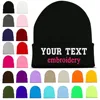 Custom Embroidery Design Logo Text Name Beanies Hats for Men Women Warm Winter Knit Cuff Beanie Cap Wholesale Dropshipping 1