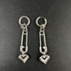 Boucles d'oreilles Punk Grunge Rock à rivets, chaîne, Cool, mode géométrique, goutte d'eau, gothique, breloque esthétique, bijoux, accessoires Hip Hop