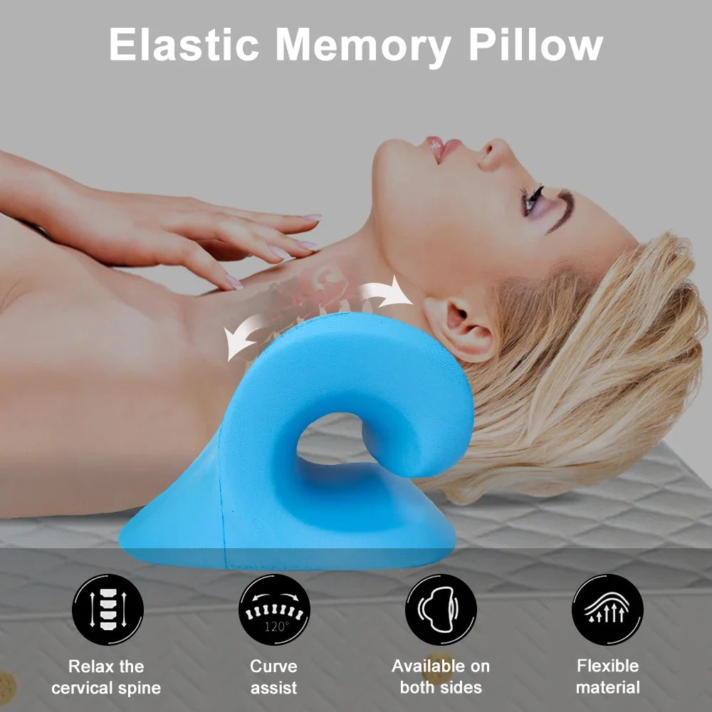 Neck Shoulder Relaxer Stretcher Massage Pillow Cervical Traction Device Relieve Pain Spine Cervical Massager Yoga Accessories