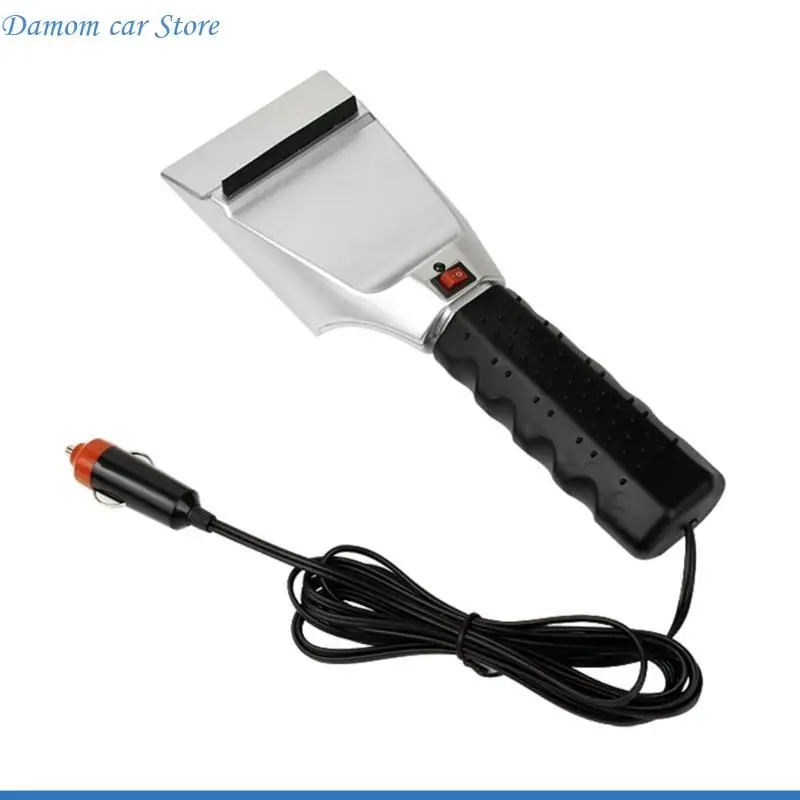 A2UC 자동차 앞 유리 눈 삽 12V 가열 전기 자동차 앞 유리 얼음 긁는 도구 삽