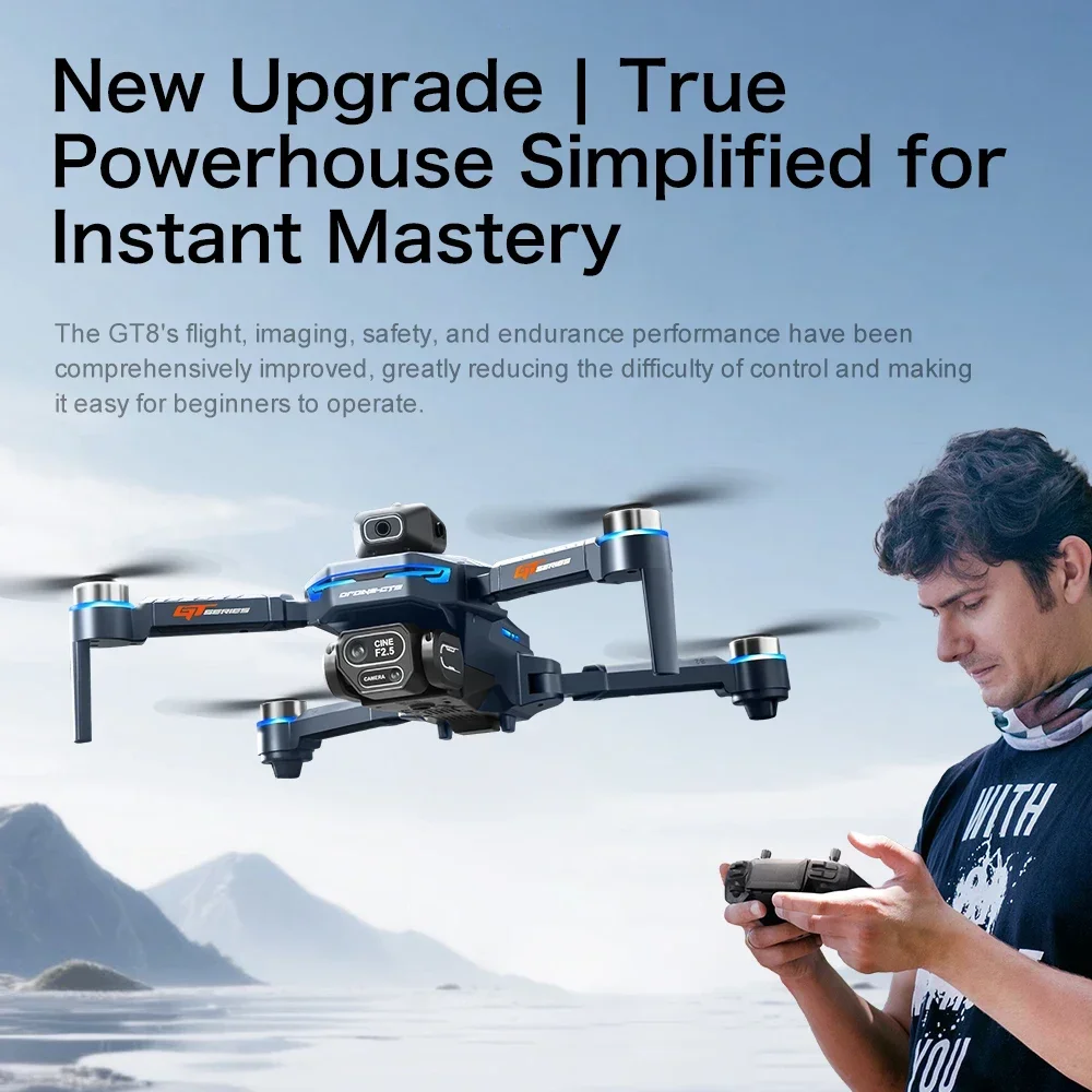 GT8 Drone 4K HD Fotocamera Evitamento Ostacoli Fotografia Aerea Drone Brushless con Schermo Pieghevole RC Drone Quadcopter RTF - Image 4