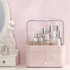 Trendy Dustproof Drawer-style Cosmetic Storage Box Desktop Organizer Skincare Products Comb Tabletop Makeup Holder Rack 6