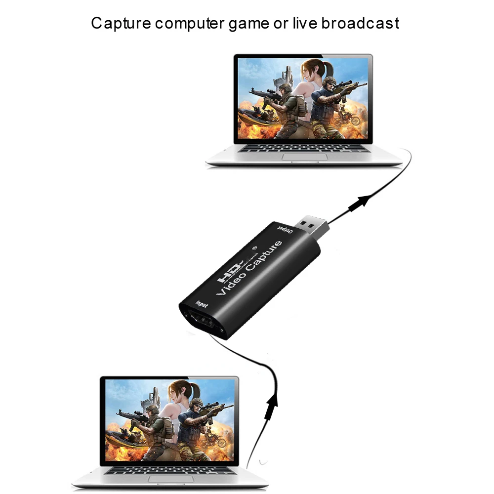 HDMI-compatible Capture Card VHS USB 2.0 Grabber Recorder 4K 1080P for PS4 Game DVD Camcorder HD Camera Live Streaming