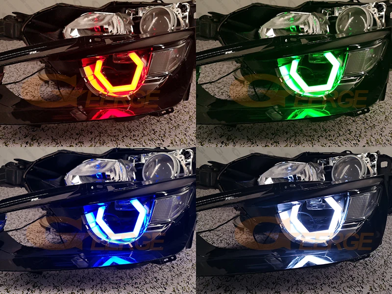 For MAZDA CX-3 CX3 Hexagon LED RGB Angel Eyes Hex Halo Rings