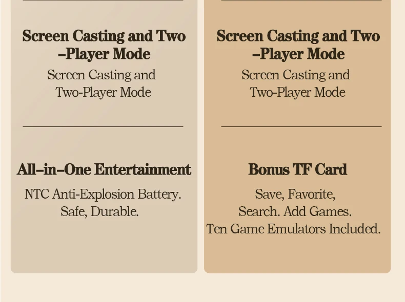 H12 Handheld Game Console – Double Player description image 5