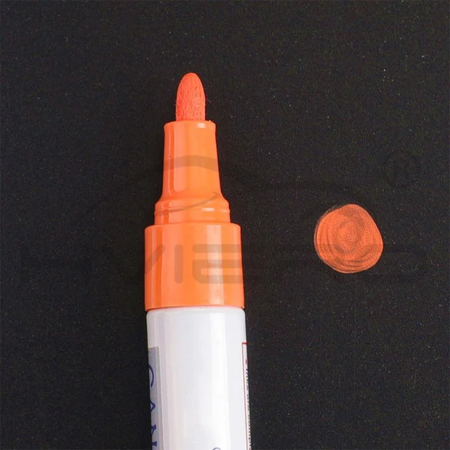 Paint Cleaner Car Wheel Tire Oily Painting Pen Auto Rubber Tyre Polishes Metal Permanent Marker Graffiti Touch Scratch Wet Wax Orange