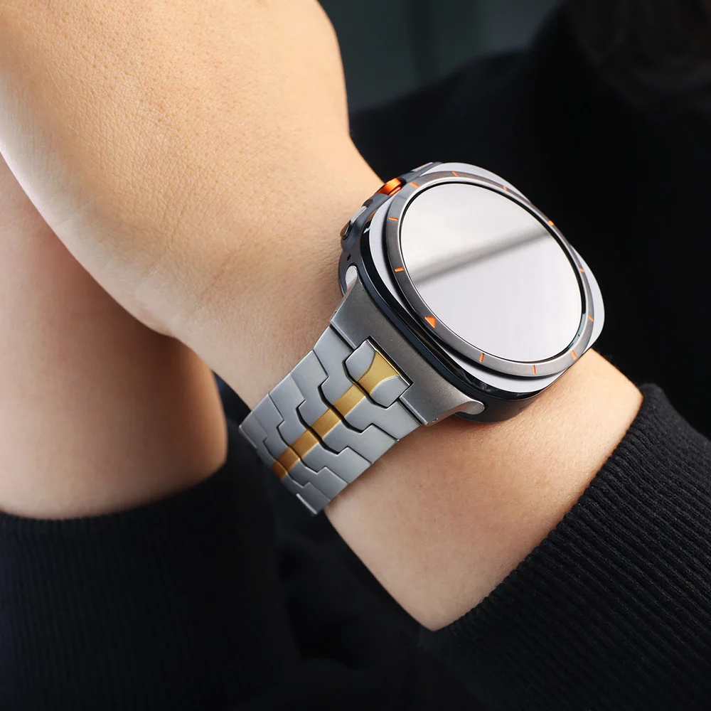 Luxury Men's Stainless Steel Watchband - Business Metal Strap