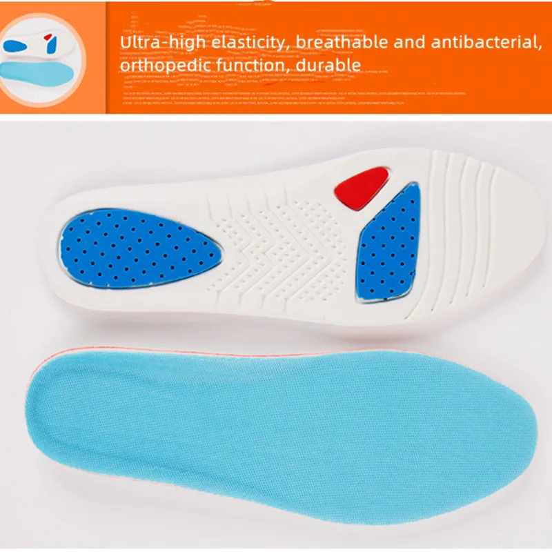 New 1 Pair Sport Running Soft Insoles For Feet Man Women Stretch Deodorant Breathable Orthopedic Cushion Running Pad For Feet