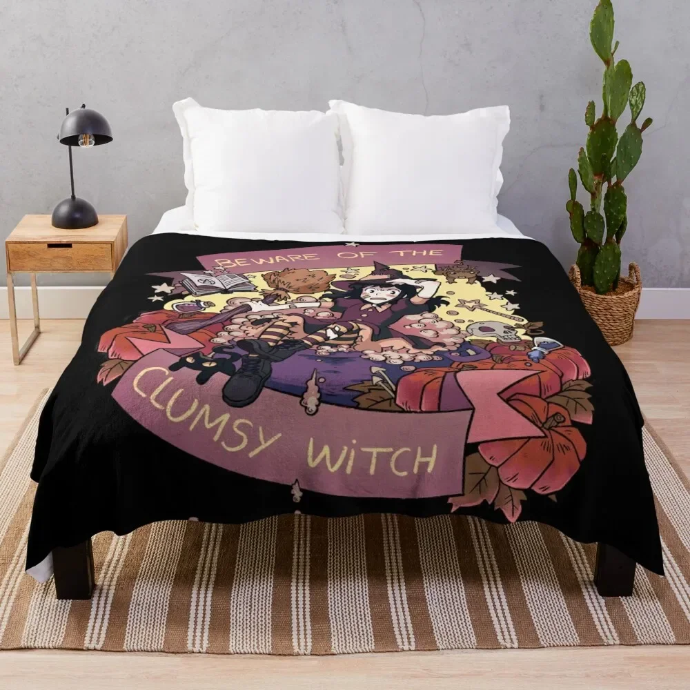 

Beware of the Clumsy Witch Throw Blanket Fluffy Softs Quilt Camping Stuffeds For Sofa Thin Blankets