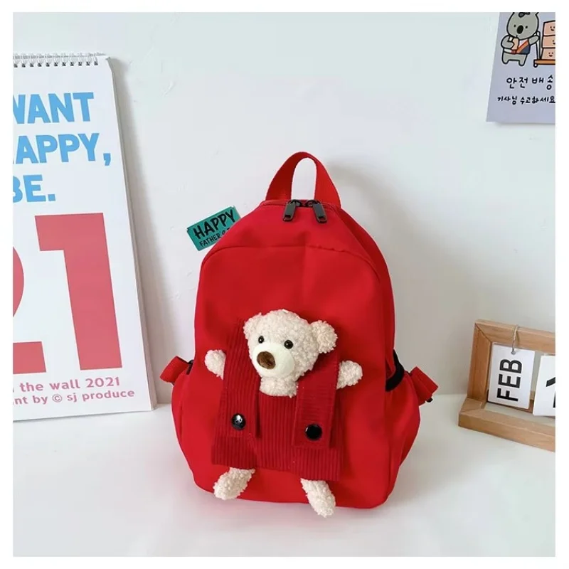 Personalized Children's Backpack Printed Backpack Customized Name, Cute Plush Bear children's portable Backpack, Boys And Girls 4