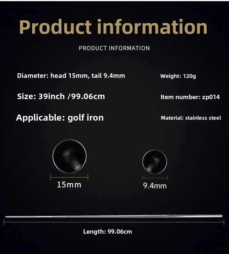 Description Picture 3 of itemPGM Golf Iron with Stainless Steel Section Shaft Wholesale of Raw Materials ZP014