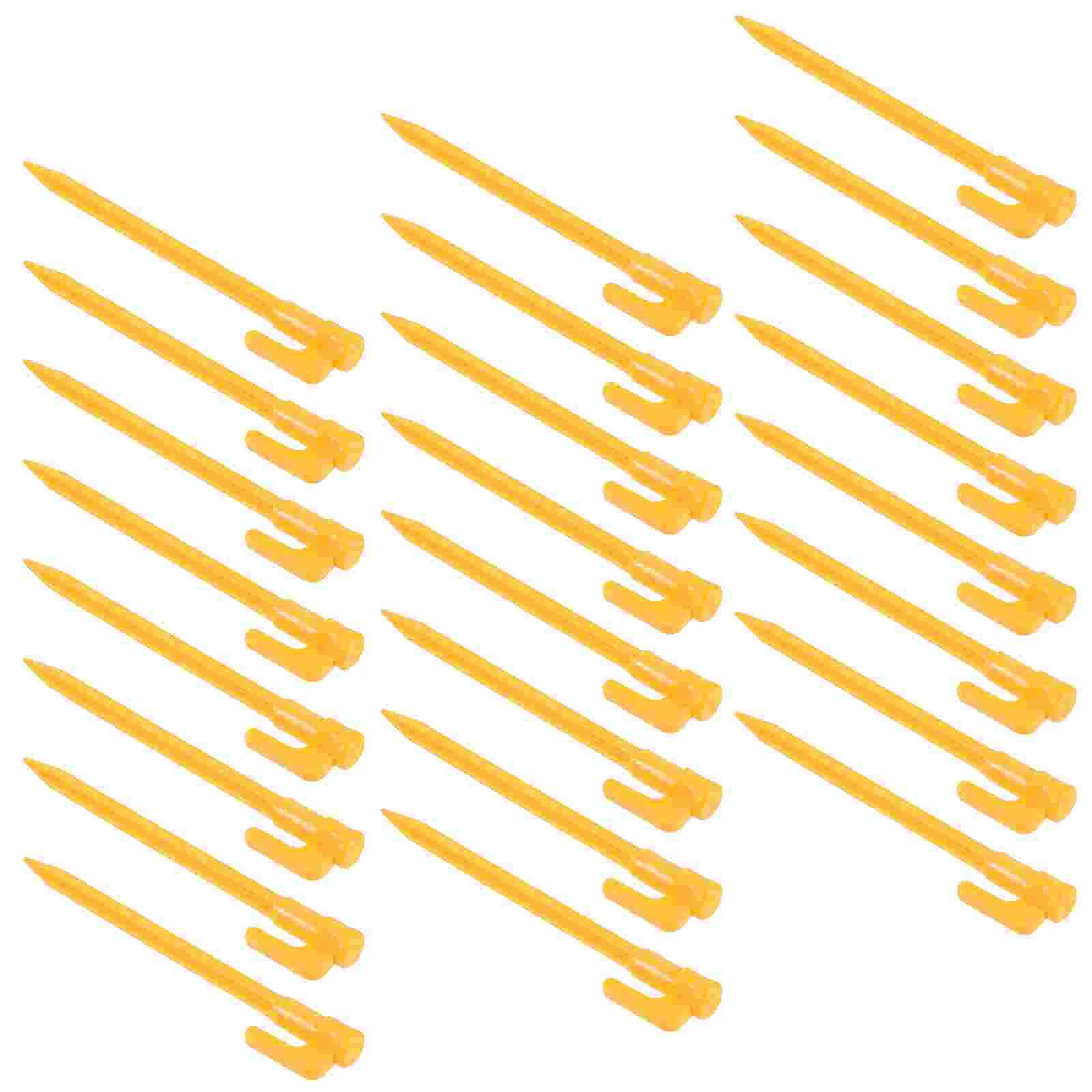 

24 Pcs Camping Tent Plastic Stakes Outdoor Peg Ground Nail Tool Fake Grass Beach