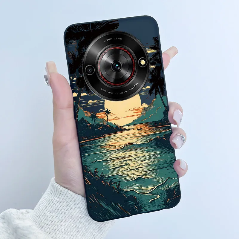 ZTE Blade A75 5G / Nubia Focus 5G / Nubia Calf 5G 케이스 귀여운 사랑스러운 토끼 재미있는 블랙 소프트 실리콘 보호 쉘 백 커버