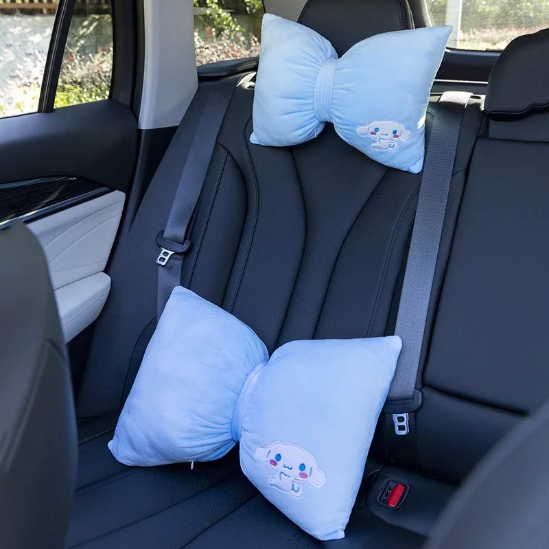 

Cute Sanrio Car Pillow Kuromi Accessories Kawaii Anime Four Seasons Car Headrest Seat Cushion Lumbar Pillow Toys for Girls Gift
