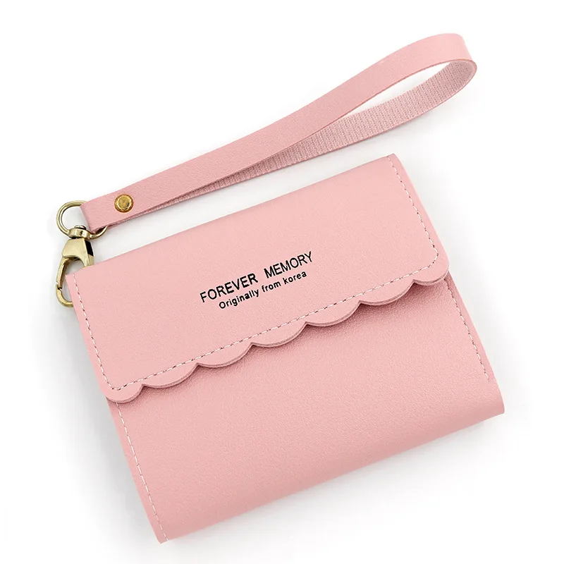 New Women's Wallet, Simple  Version Girls' Short Wallet, Women PU Triple-fold  Clutch Card Bag, Coin Purse