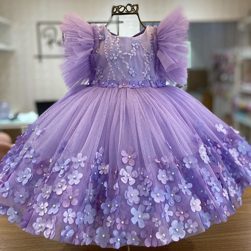 purple-flower-girl-dress-for-wedding-puffy-tulle-o-neck-pearls-3d-applique-with-bow-baby-princess-birthday-party-ball-gowns-2024