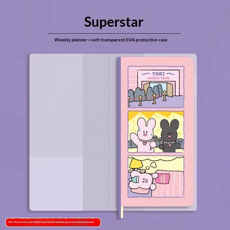 Kinbor Undated Weekly Planner – Illustrated Hardcover Journal with Portable To-Do List
