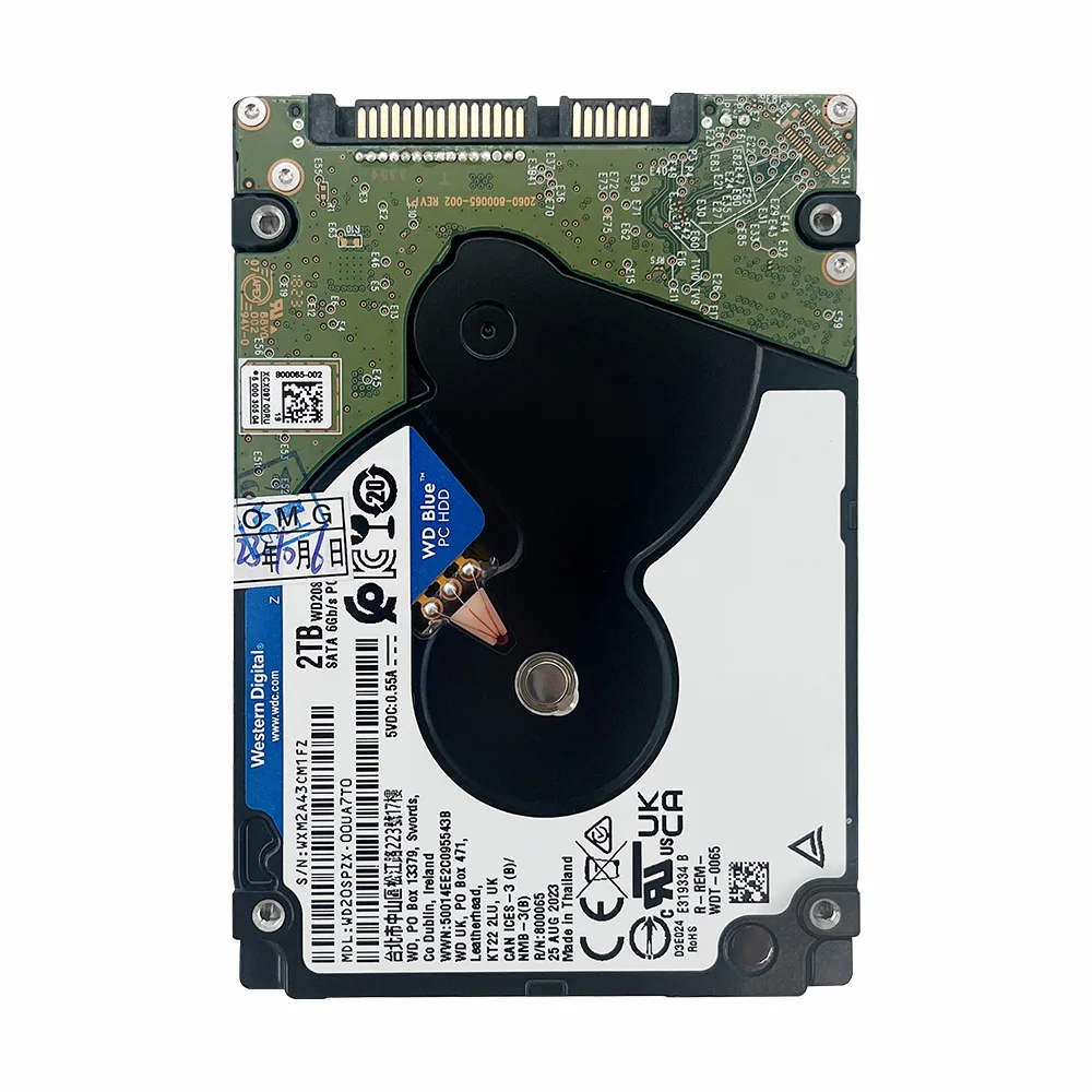 Wd Blue Pc Hdd 2Tb 2.5 "Sata Disco Rigido Interno 1Tb Hdd Hd Harddisk 6 Gb/S Toshiba Rpm Per Wifi Nvr Notebook Laptop
