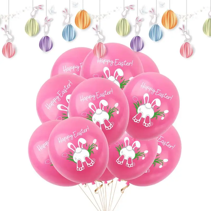 Easter Balloon Decoration 100X Eggs Bunny Chick Balloon Happy Decor Themed Party Latex Party Supplies Decorations