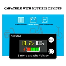 TMISHION JX-6133 LCD DC Voltmètre Étanche Batterie Testeur de Capacité