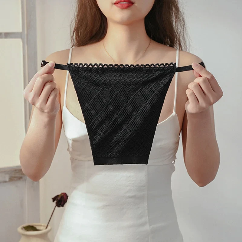 Women's Lace Collar Cover T-Shirt Elastic Band Easy To Grip Bra Wrapped Inserts Chest Protection Tube Top women lingerie bra