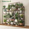 Large Wooden Plant Rack, 4-Tier, 63.1 "High, Indoor, Outdoor, Capable, Indoors, 22 Pots 5