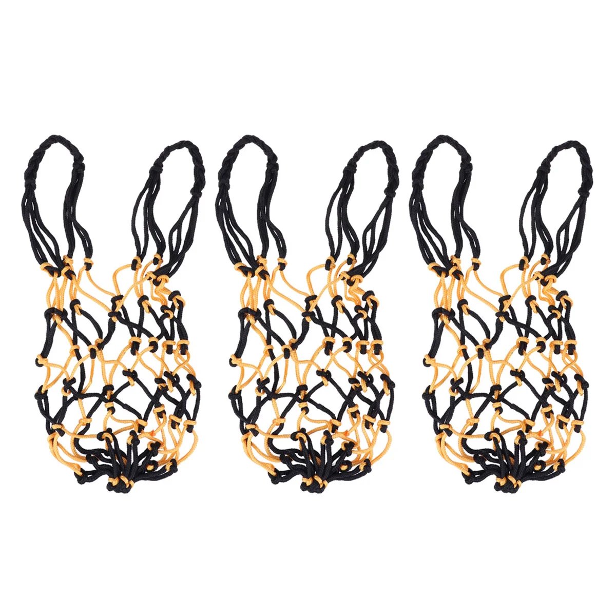 

3pcs Basketball Net Bag Nylon Mesh Storage Soccer Carrier Mesh Bag Single Sports Drawstring Bag for Basketball Volley Soccer