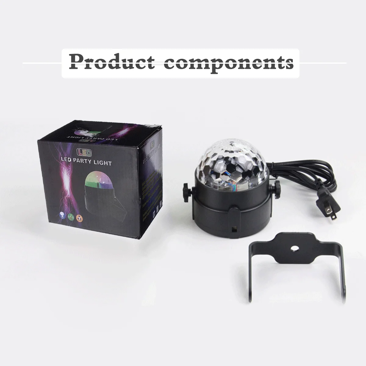 Sound Activated Rotating Disco Ball Lights LED Auto Small Magic Ball Laser Projector Mini Colorful Stage Effect For Home Party
