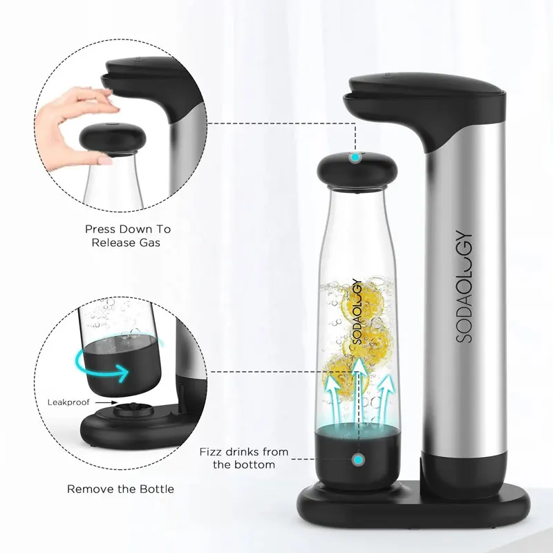 Soda Maker Machine Household Soda Water Machine Carbonated Beverage Gas Making Machine Bubble Water Device Portable Soda Tool Outdoor Home Office