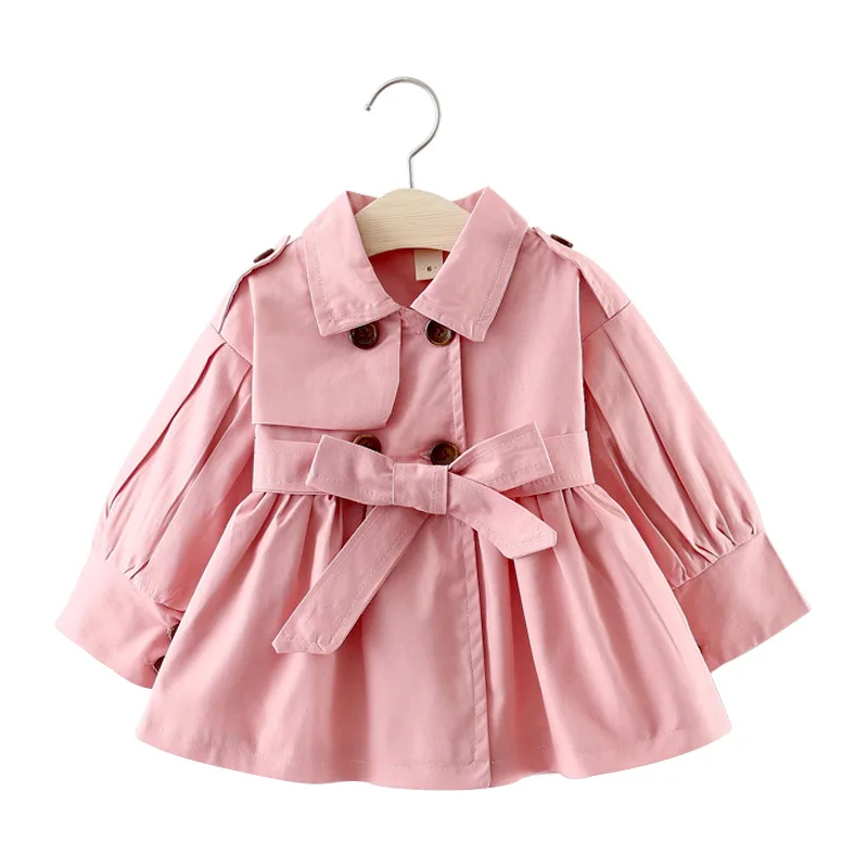 Kids Jacket Girls Trench Coats Children's Girls Coat Kids Spring Autumn Korean Style Long Trench Baby Girls Windbreaker