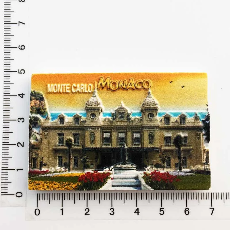 Refrigerator Decor Monaco Creative Tourism Souvenir Resin UV Magnet