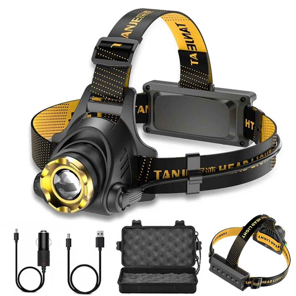 Superheller Fahrradlicht-Scheinwerfer Mit Hupe – USB Wiederaufladbar, 8 LEDs, 900 Lumen, 4000 MAh, IP44 – Powerbank-Funktion – Für Mountainbike Und Offroad