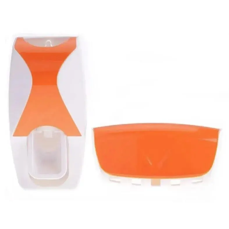 Automatic Toothpaste Dispenser Toothbrush Holder Punch-free Wall-mounted Toothbrush Holder Set 1 Set Bathroom Accessories