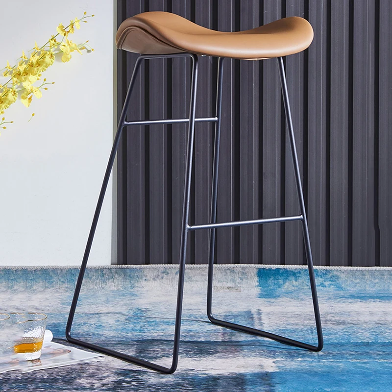 

Art High Bar Chair Room Luxury Vintage Footrest Simple Designer Metal Frame Legs Relaxing Recliner Chair Floor Cadeira Furniture