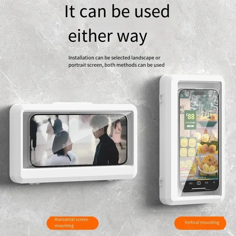 360 Rotation Waterproof and Anti-fog Mobile Phone Case for Bathroom Shower Phone Holder Waterproof Can Be Touched Shower Phone