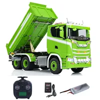 RTR 770S LESU RC Hydraulic Dump Truck 6x6 1/14 Remote Control 3 Ways Tipper Dumper 3 Speeds Vehicle Light Sound Set Smoking Unit 2