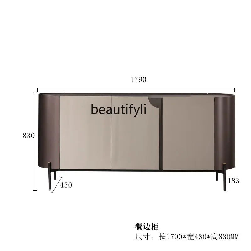 

Italian Minimalist Sideboard Designer Creative Function Modern Simple and Light Luxury Restaurant Home Wine Cabinet