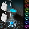 Toilet Night Lights,LED Projection Lamp,Motion Activated Light,10 Colors Waterproof Illuminate Nightlight for Bathroom Decor 1