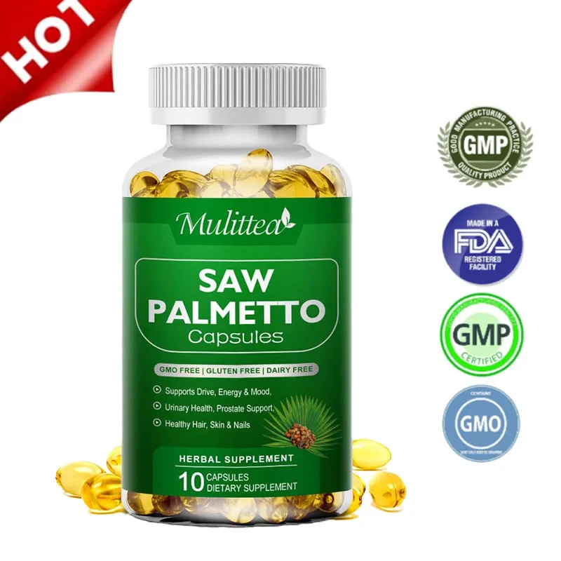 

Mulittea Saw Palmetto 500mg Prostate Health Supplements Reduce Frequent Urination and Hair Growth For Men and Women