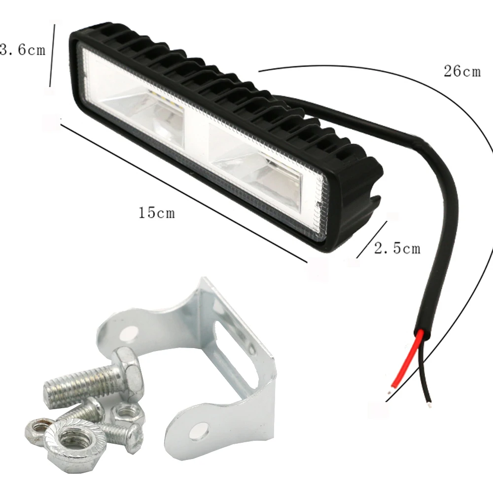 알루미늄 합금 LED 작업 전조등, 자동차 깜박이는 안개등, 12-24V