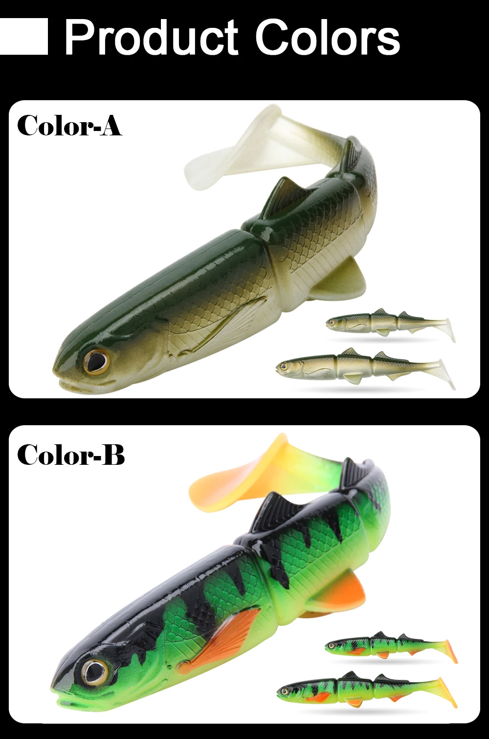 Spinpoler Wander Shaker Paddle Tail Pike Bait Soft Swimbait Shad Jointed Fishing Lure 16cm 22cm Artificial For Bass Trout Zander – Detail 8