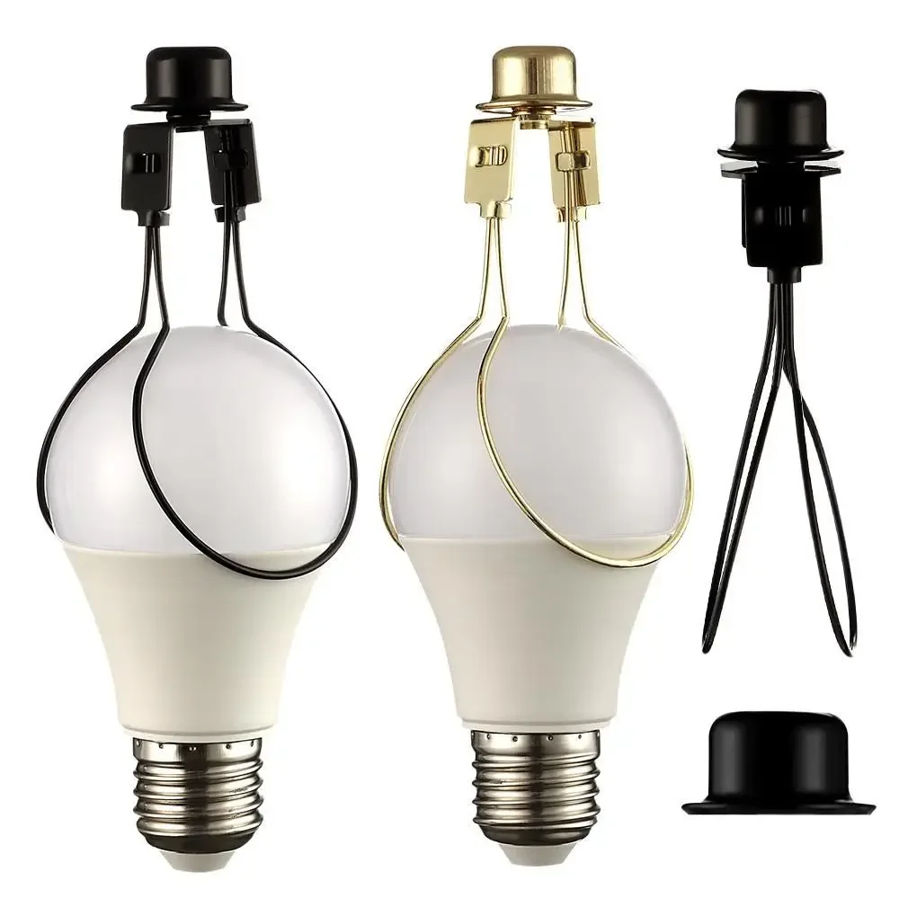 Durable Iron Lamp Shade Cap Finial with Light Bulb Clip