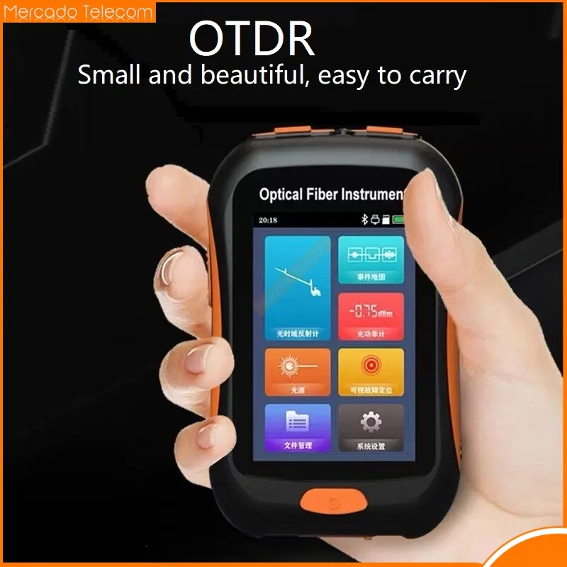 NK2800 Mini OTDR 20dB 80Km Support With Light Test Active Fiber Optical Time Domain Reflectometer 3.5 Inch Screen