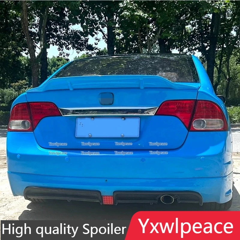 

For Honda Civic 2006 2007 2008 2009 2010 2011 ABS Plastic Primer Color Car Rear Trunk Lip Spoiler Wing Body Kit Accessories