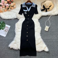 YuooMuoo Brand Fashion Summer Knitted Dress Women 2025 New Y2K Embroidery Long Bodycon Sweater Dress Streetwear Lady Vestidos - Image 2