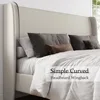 Queen Bed Frame Upholstered Beds 51.2" High Platform Beds with Wingback Headboard/No Box Spring Needed, Queen Bed Frame 3