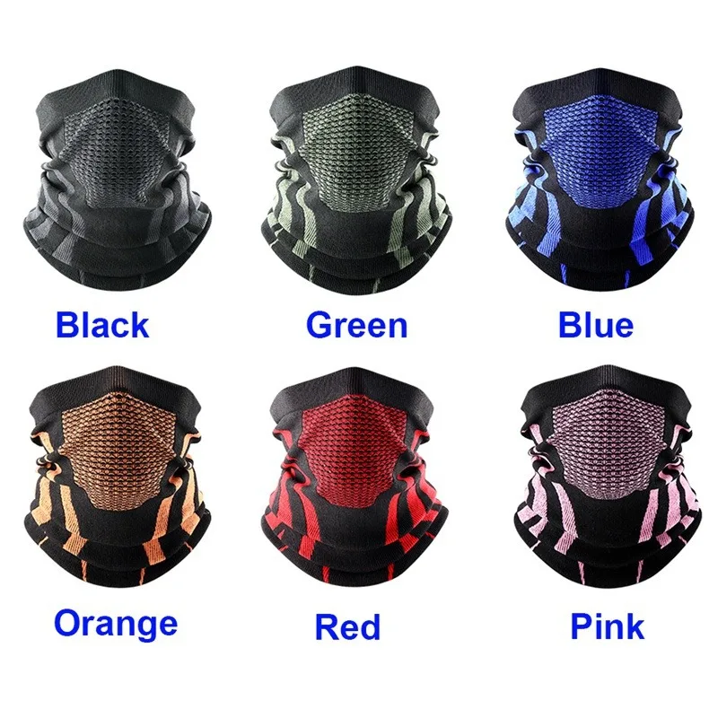 New Face Bandana Mask Cover Neck Warmer Bicycle Cycling Scarf Hiking Breathable Mask Winter Outdoor Windproof Thickened Mask Bib 2