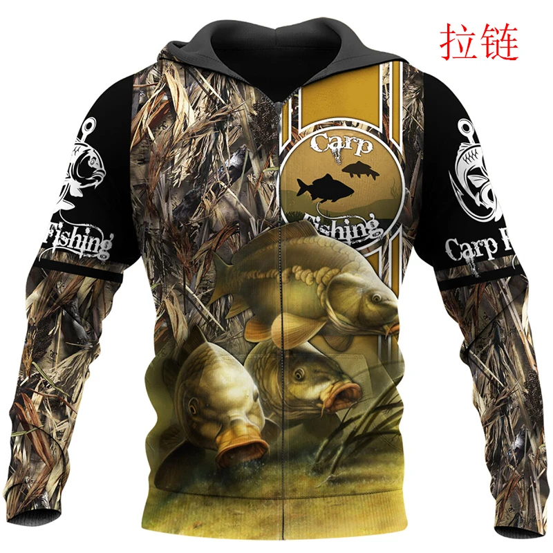 BassFishing3DAllOverPrintedMenHoodieHarajukuStreetwearautumn