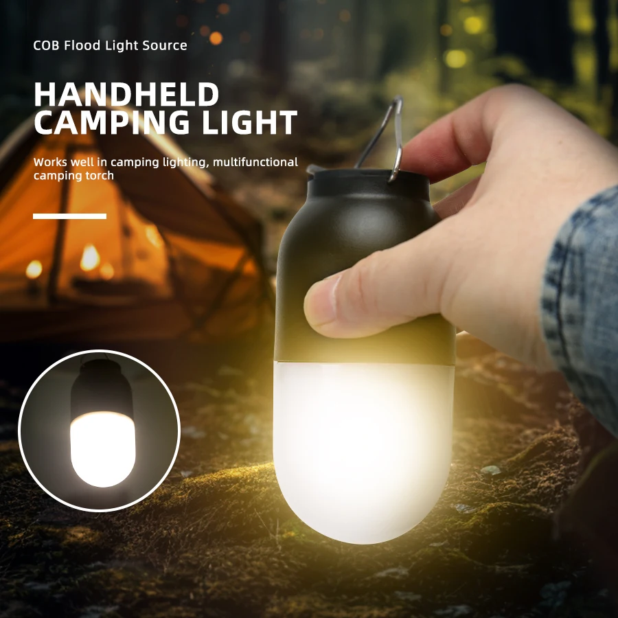 Портативная лампа для кемпинга, с USB-зарядкой, 2 шт.